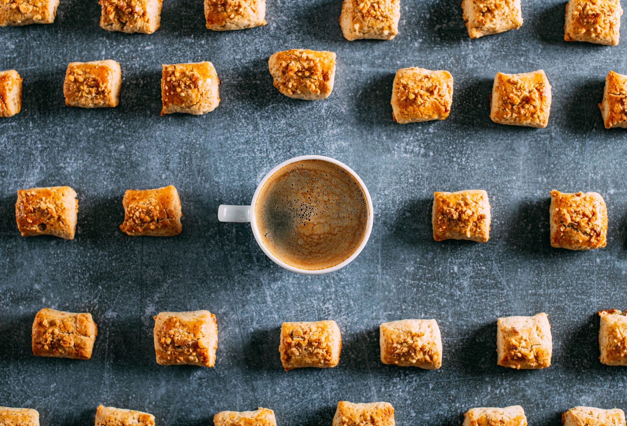 Food Knolling Cookies and Coffee